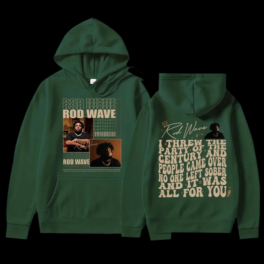 Rod Wave LESBO Hoodie - 100 Cotton Streetwear - GREEN